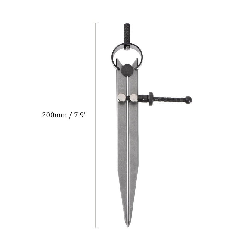 Kozelo Spring Joint Caliper - [6 Inch] Carbon Steel Spring Divider Caliper with Solid Nut for Metalworking Drawing Use, Flat Leg - Image 3